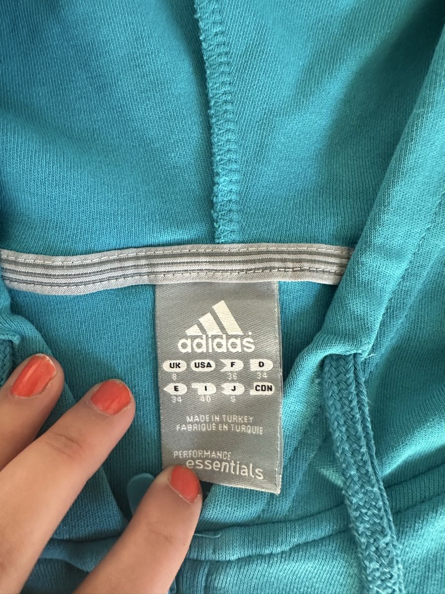 Adidas Maglioni & Felpe: Adidas Kapuzenjacke Gr. 36, hellblau, – Nuovo (secondo la descrizione) da Olten venduto da sar_zs6d 1