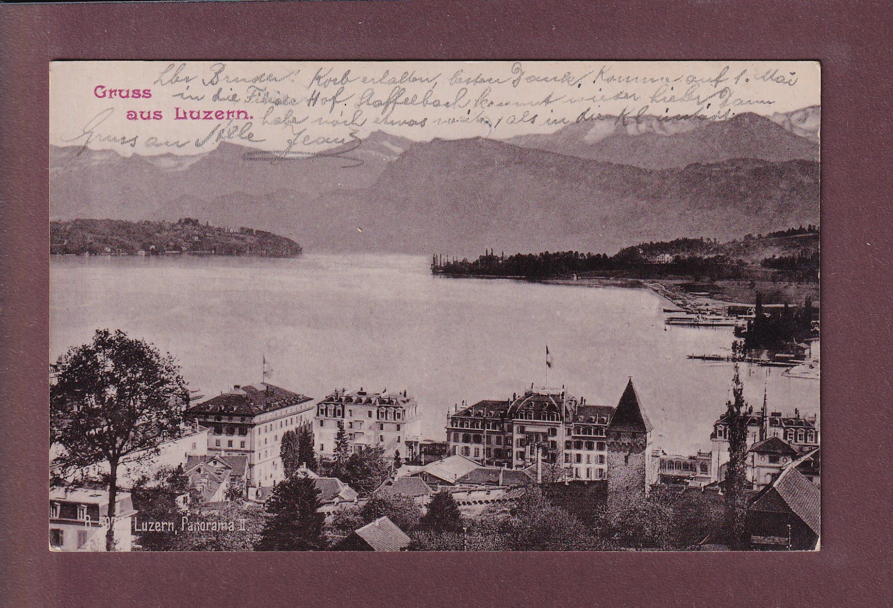 Cartes postales: LUZERN - Panorama - 1904 glatt – D'occasion à Pully par nicecards