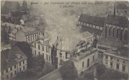 Basel. ---  Das Stadttheater a. Morgen n. d. Brand 7.10.1904