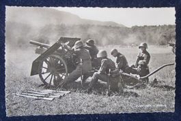 alte AK: Originale Feldartillerie in Stellung - TOP 1940er