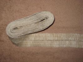 Einfassband beige / weiss melliert