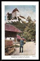 AK Aarburg /Aargau, Bergschloss und Soldat in Uniform