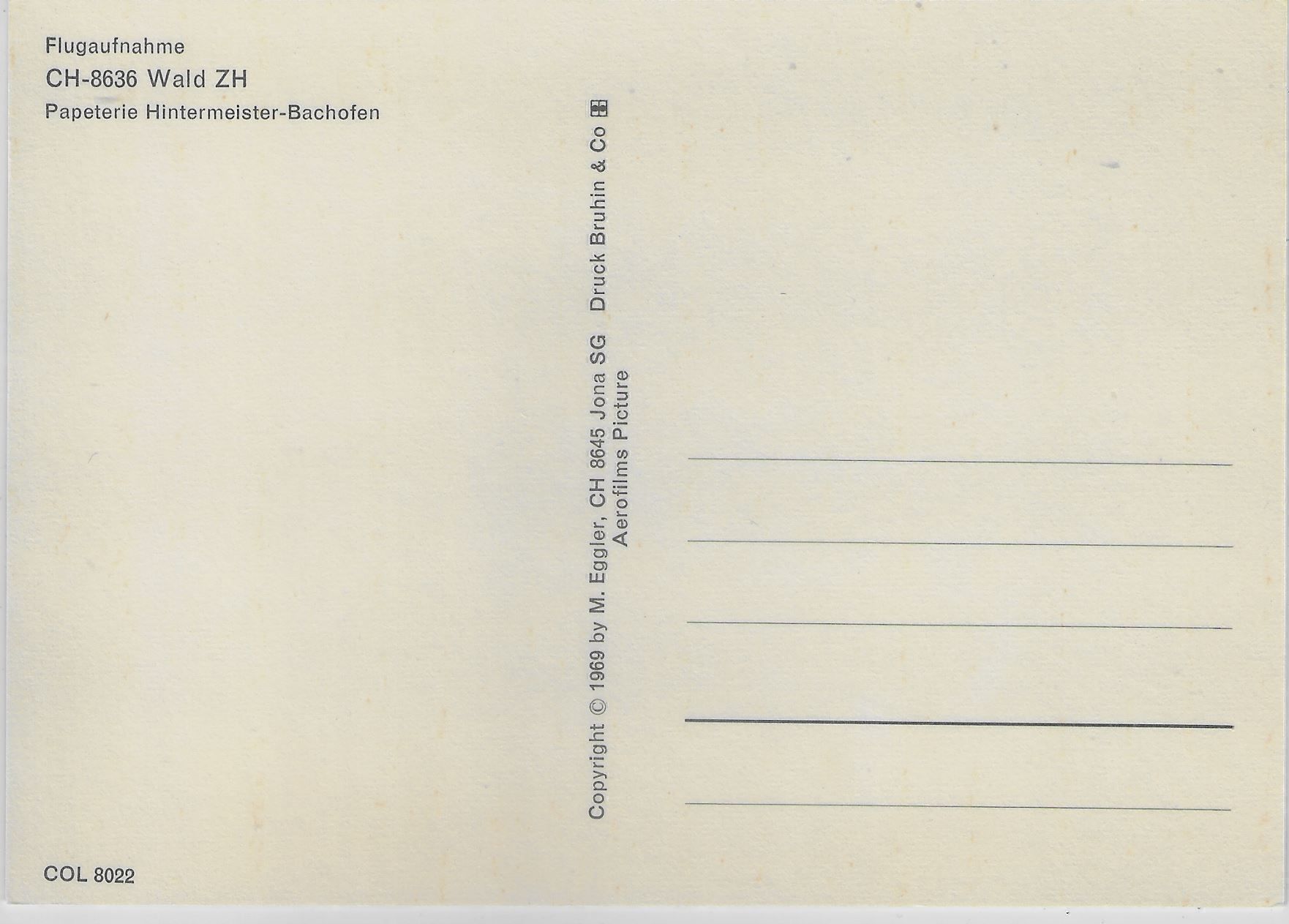 Cartoline postali: Flugaufnahme Wald ZH – Antico da Ettingen venduto da Kartenplanet 1
