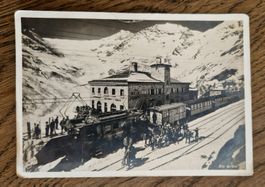 Bernina-Bahn, Alp Grüm, Passagiere, ca. 1910-20