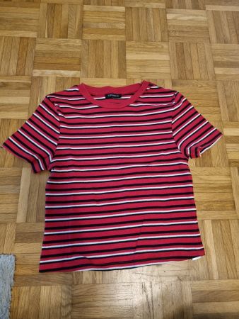 Terranova gestreift rot schwarz weiss kurz