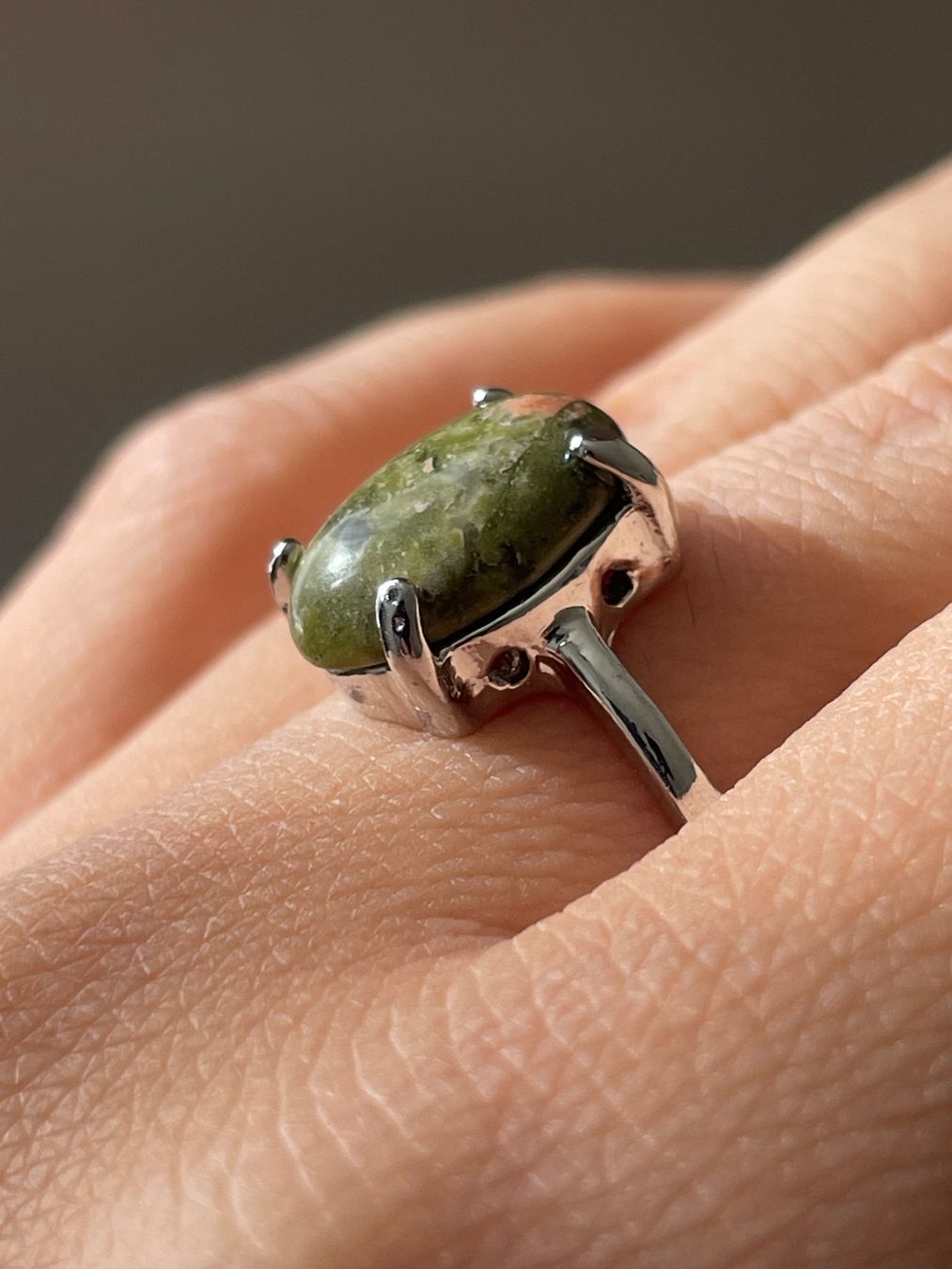 Mineralien & Heilsteine: Unakite Edelsteinring, Durchmesser 19 – Neu und originalverpackt aus Schiers von sisikristall 2