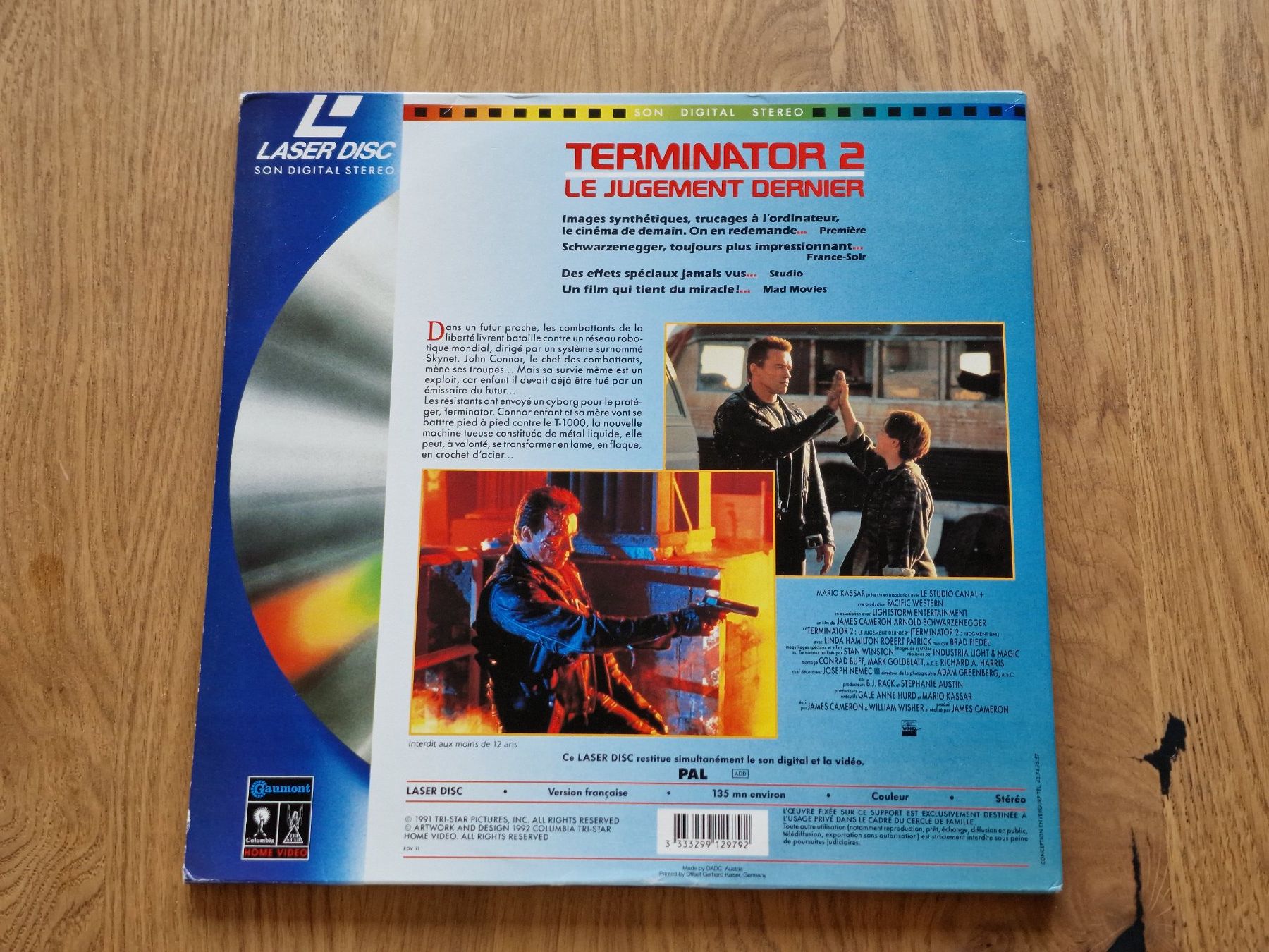 Tutti i DVDs: Terminator 2 - LaserDisc - PAL VF – Usato da Courgenay venduto da Periote00 1