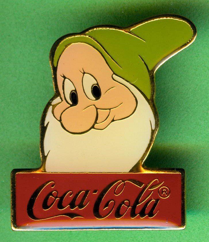 Disney Placchette & Badge: Disney   BASHFUL   Coca Cola – Usato da Winterthur venduto da Sammleroase
