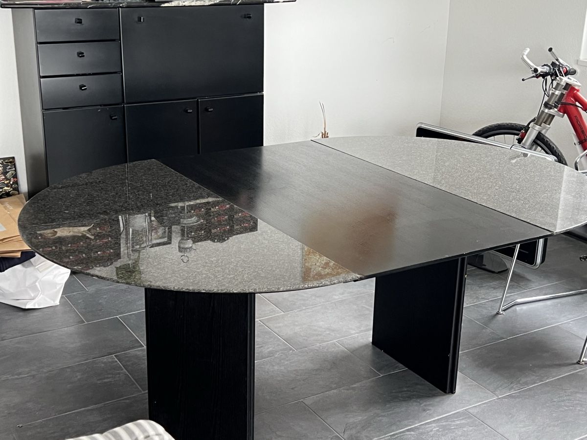 Interio Tavoli: Auszugtisch Granit/Holz 120x185 – Usato da Wolfwil venduto da Poulet60
