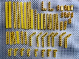 Lego Technik 8275 gelbe runde Lochbalken