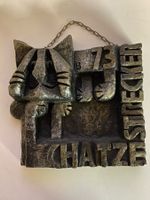 Fasnachtsplakette; Chatze Strecker Luzern 1973 (16 x 16 cm)