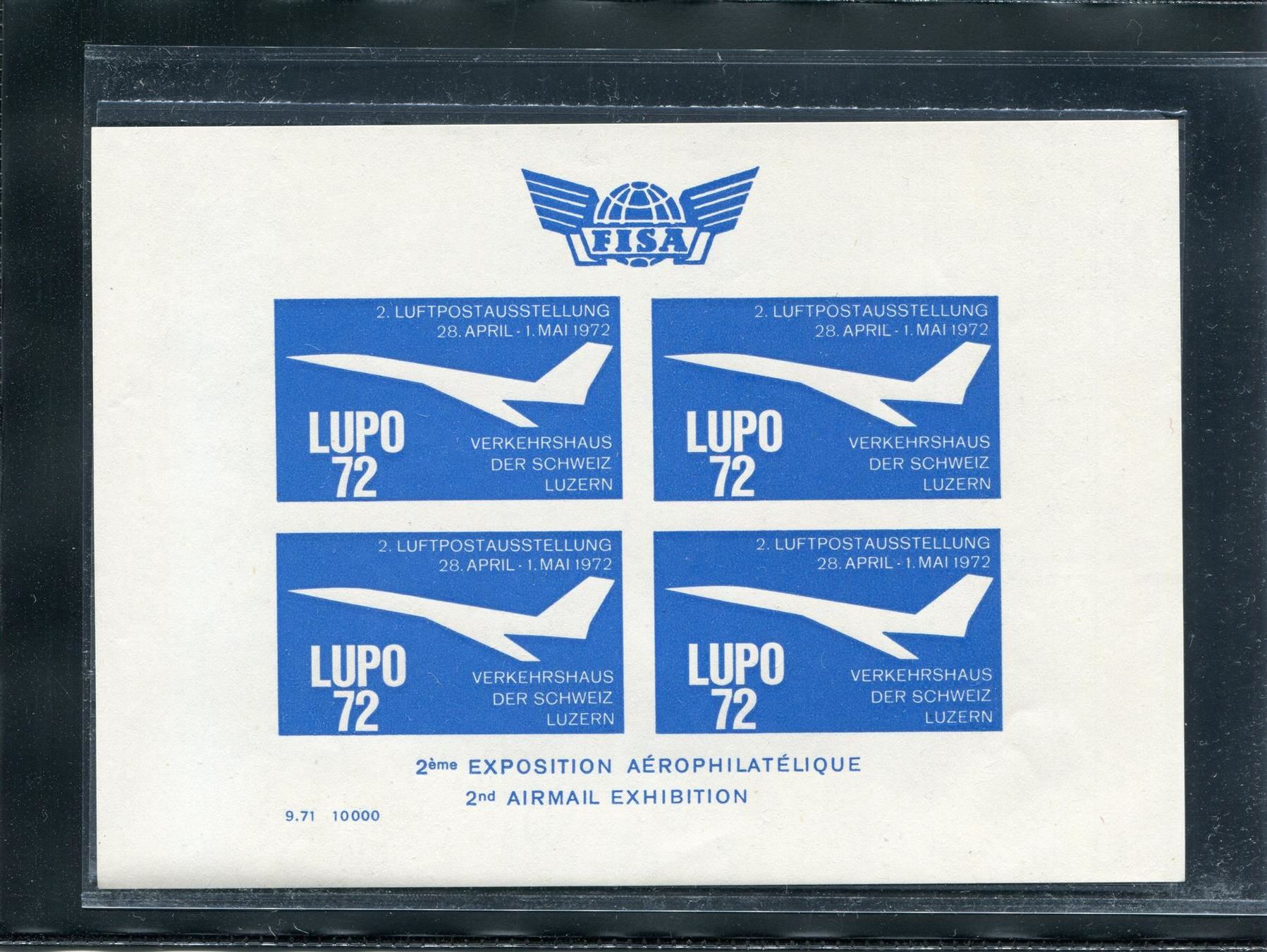 Vignette autostradali: 1972 LUPO Vignettenblock postfrisch – Usato da Winterthur venduto da Kyoung