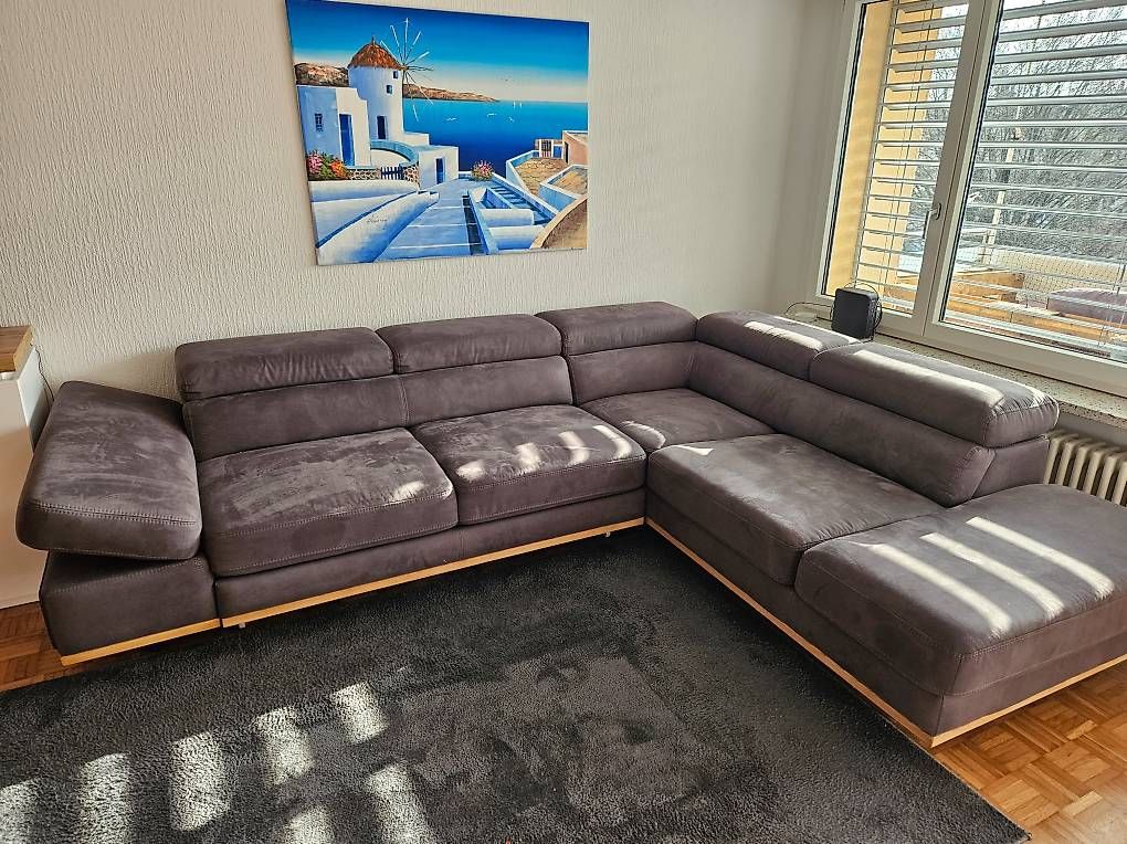 Divani: Ecksofa in Dunkelgrau mit Bettfunktion – Usato da Kaltbrunn venduto da Andrea_Bea1