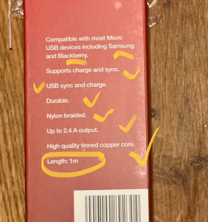 Caricabatterie: Câble pour charge/synchroniser Samsung/Android/Blackberry – Usato da Genève venduto da JWLIU 4