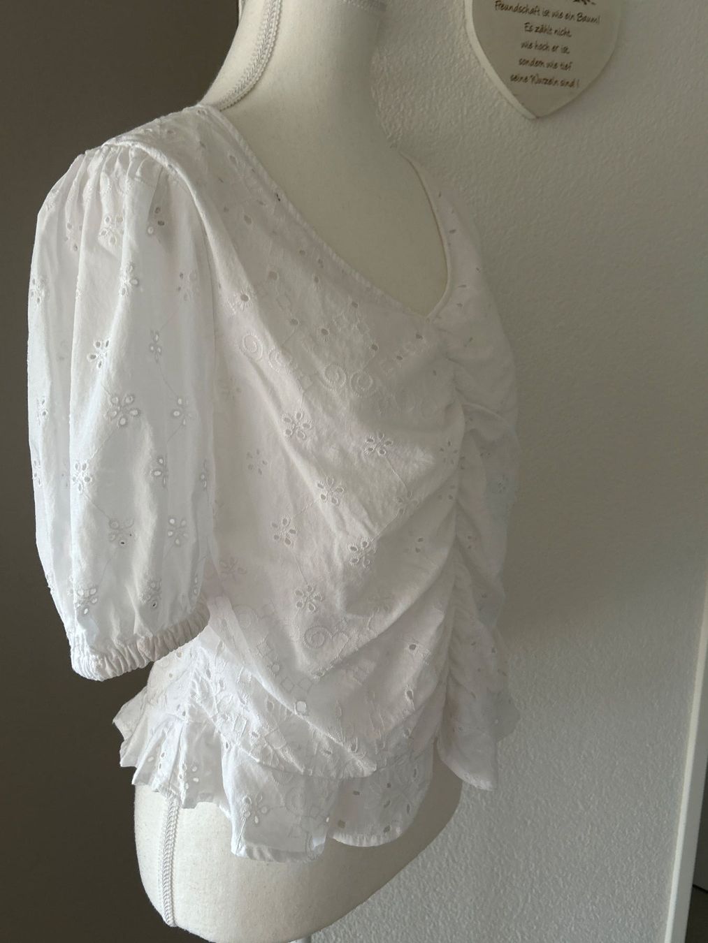 Camicette: Kurzarm Blusenshirt weiss von Chicorée Gr. L – Usato da Brunnen venduto da Nala2929 3