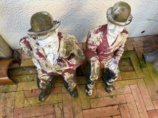 Figuren: Laurel & Hardy Gartenfiguren, gebraucht – Gebraucht aus Henggart von montella 1