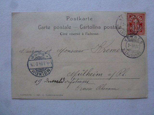 Ansichtskarten: Ansichtskarte College de Vennes 1904 – Gebraucht aus Walkringen von Casablanca777 1