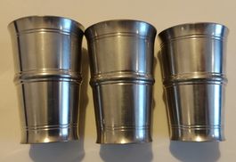 3 x Zinnbecher Sigg Frauenfeld guter Zustand mit Punzierung
