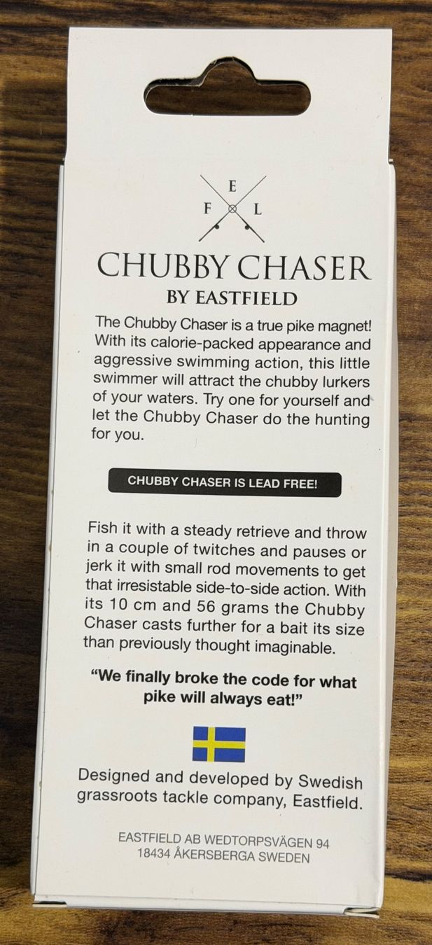 Esche: Eastfield Chubby Chaser Jerkbait - 10 cm / 56 gr – Difettoso da Widnau venduto da Fishingtackle_Oggy 2