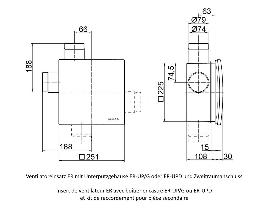 Purificatori d'aria: Maico ER 100 VZ Einbau-Ventilatoreinsatz – Nuovo e nell'imballaggio originale da Bottighofen venduto da zaap 3