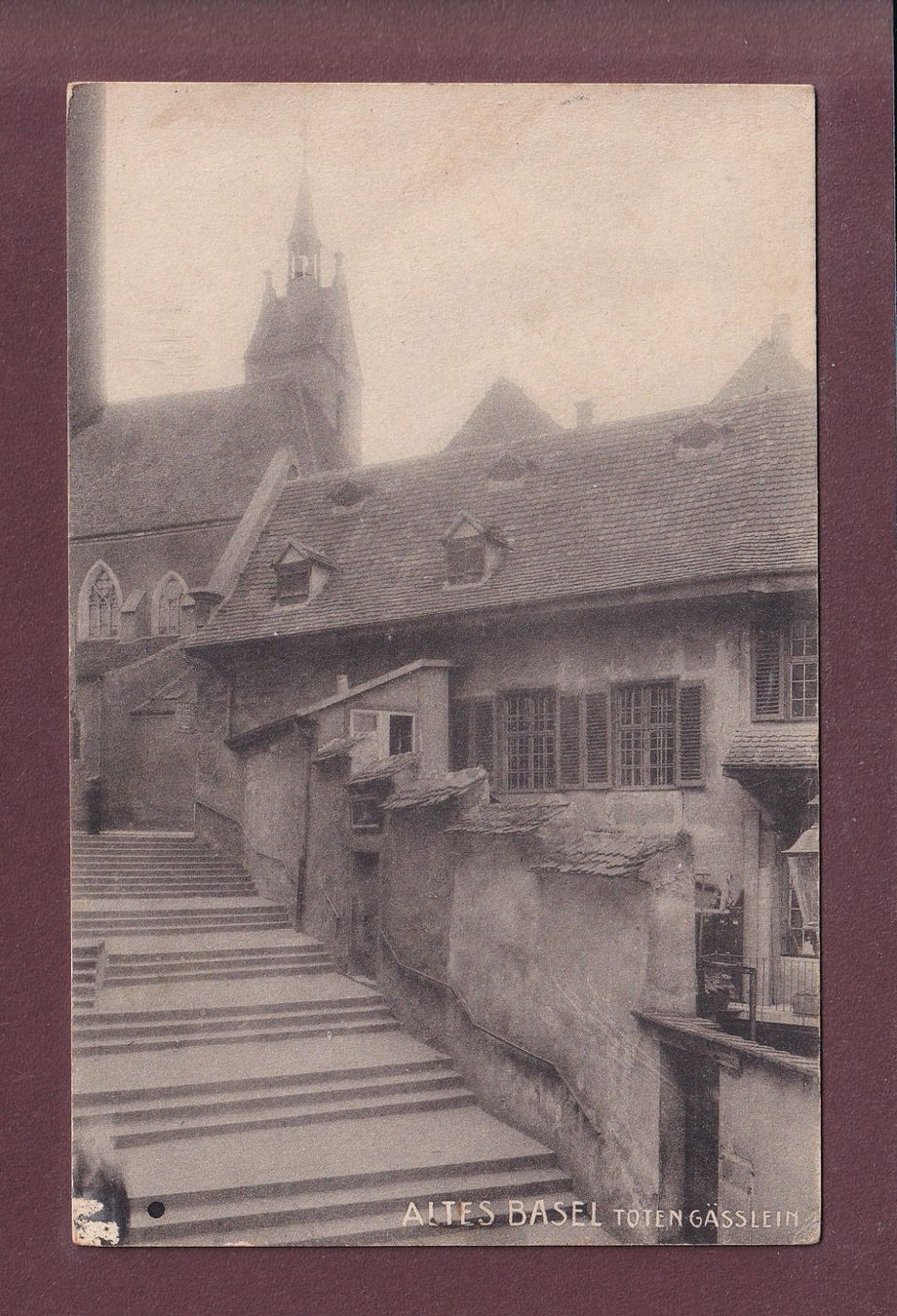 Ansichtskarten: Altes BASEL - Totengässlein - 1923 – Gebraucht aus Pully von nicecards