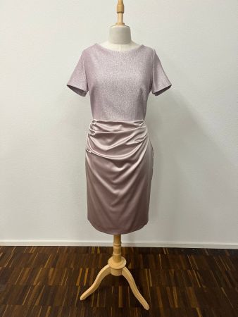Cocktailkleid / Sommerkleid rosa-silber Gr. 42