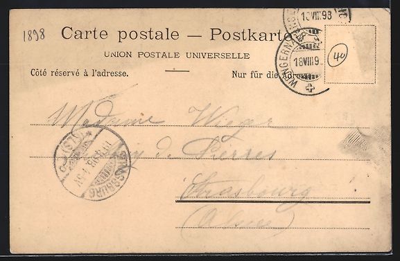 Cartoline postali: Kleine Scheidegg, Ortsansicht mit Eiger  – Usato da Berlin venduto da bartko-reher 1