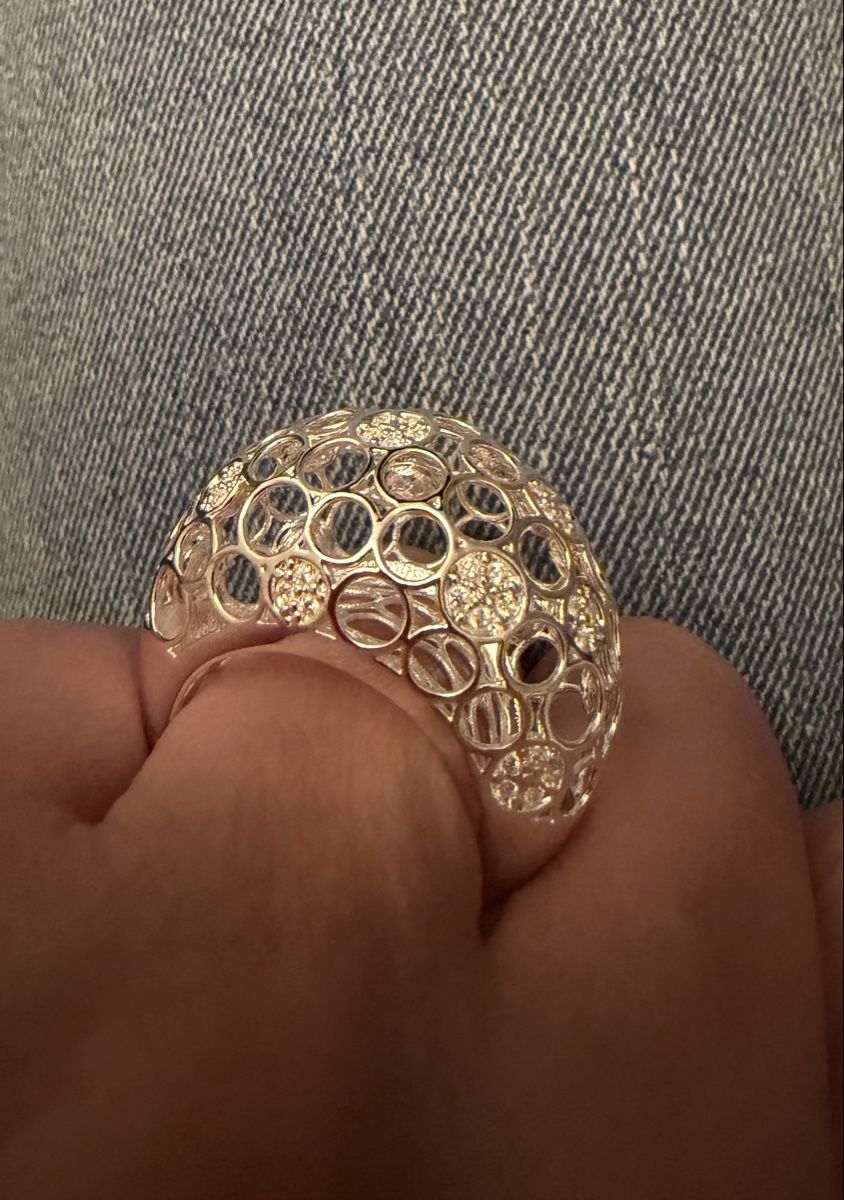Anelli: Designer Ring Cut out Silber Zirkonia – Nuovo e nell'imballaggio originale da Muttenz venduto da stoeberi01 1