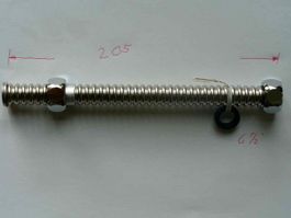 Edelstahl Flexschlauch 205 mm G 1/2" Chromstahlschlauch