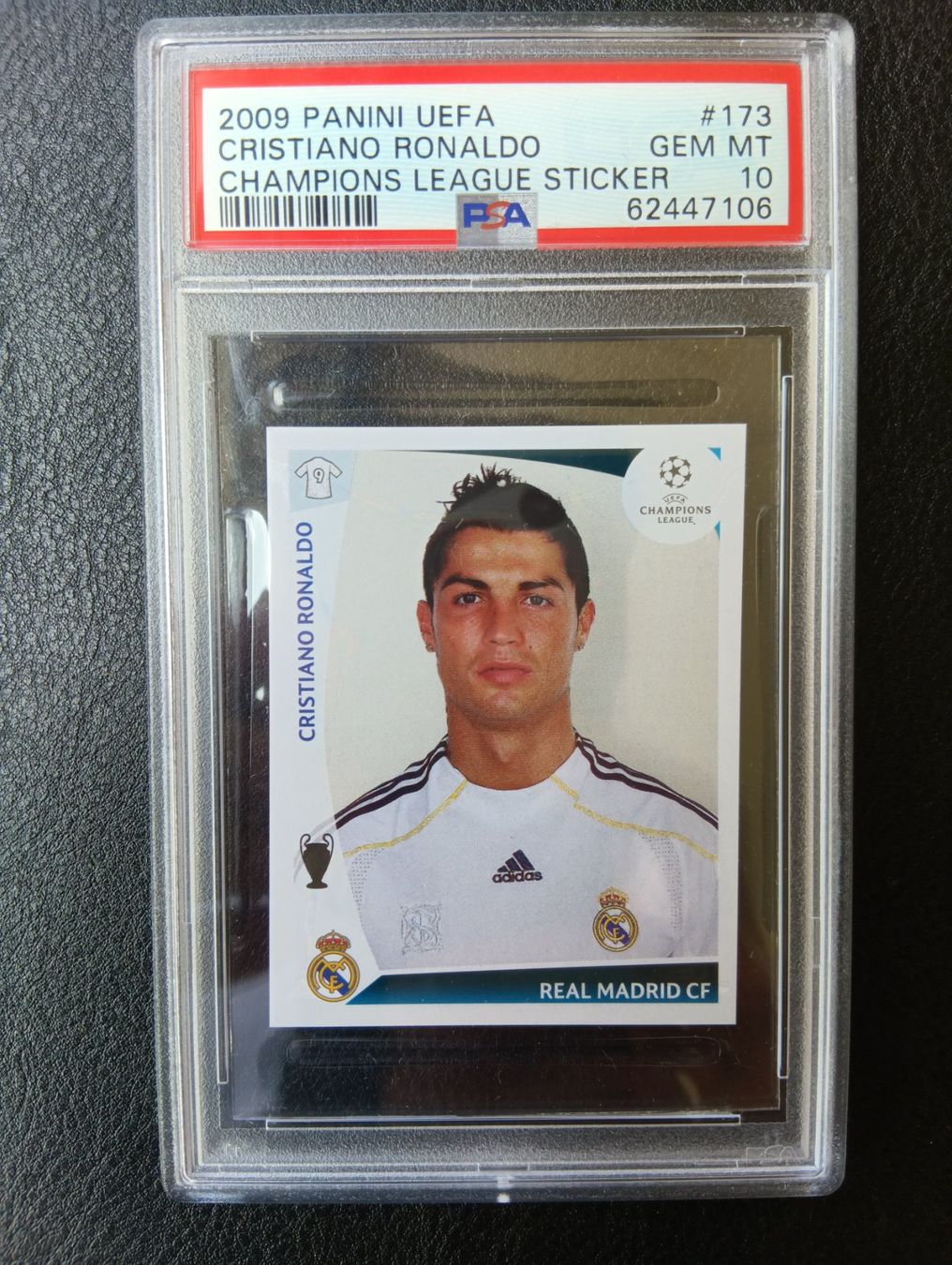 Panini Carte collezionabili: 2009 Panini Christiano Ronaldo PSA 10 #173 – Usato da Steinen venduto da antikesundseltenes