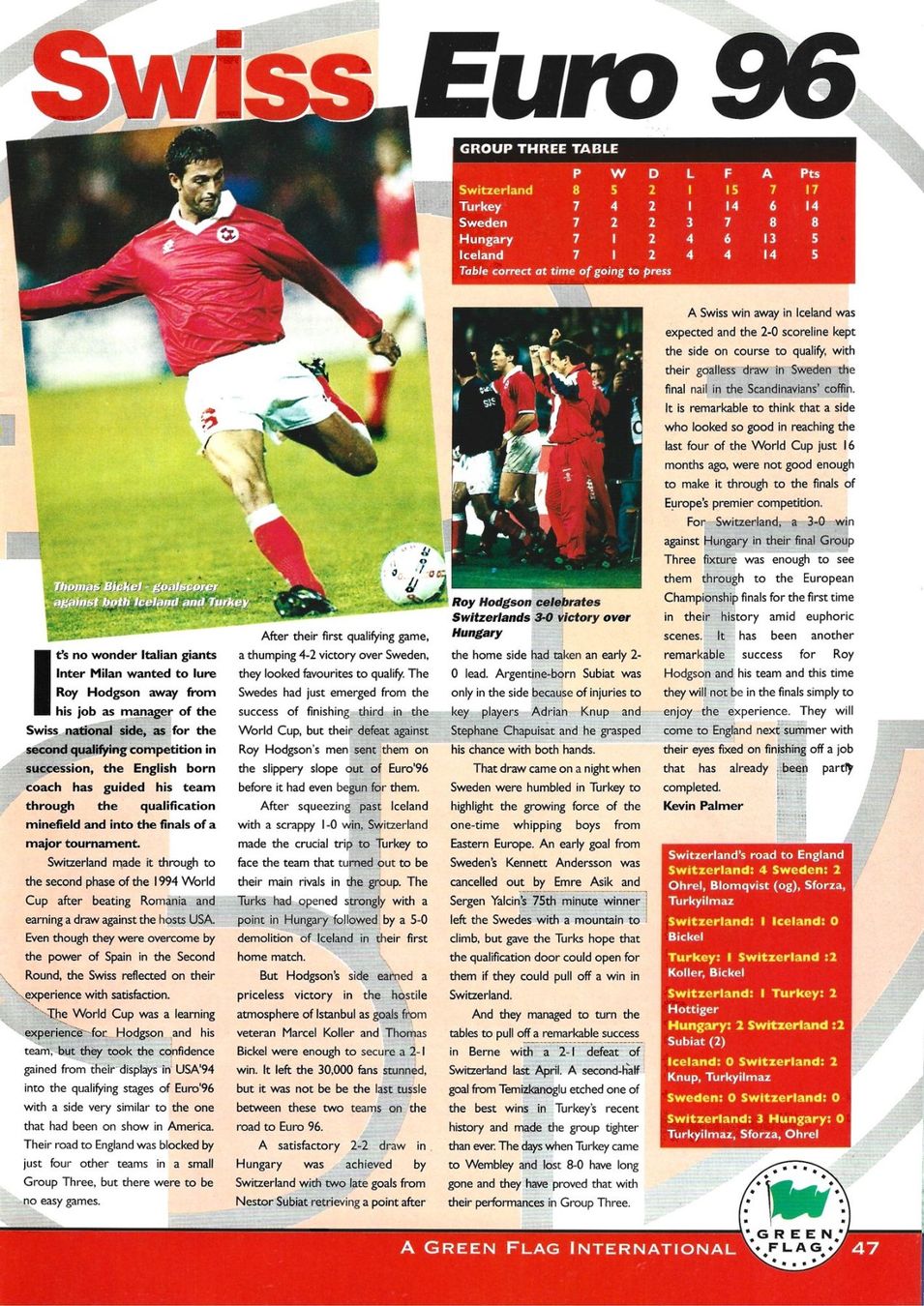 Riviste & Magazine: Fussball-Matchprogramm England : Schweiz 1995 – Usato da Dielsdorf venduto da bonambler 5