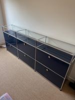 USM Haller Sideboard 3x3 mit Glas Stahlblau Inklusive Liefer
