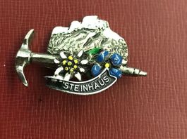 Edelweiss Wanderstock Steinhaus