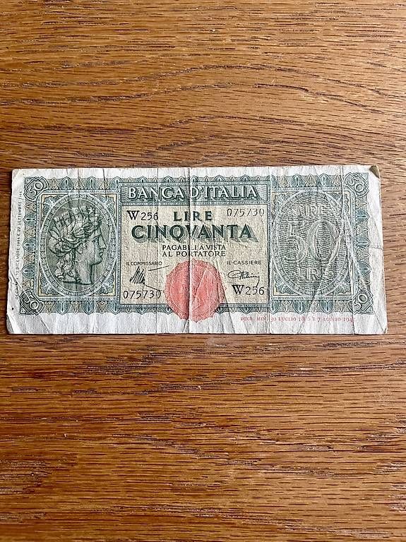 Billets de banque: 50 Lire Banknote – D'occasion à Buchs AG par fpatricia 3