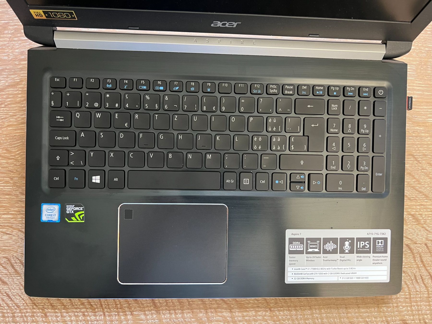 Acer Portables: Acer Laptop Aspire 7 – D'occasion à Illnau par Hansj1818 8