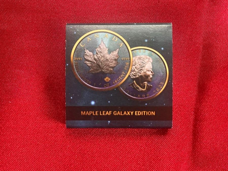 Tutti le monete: RARE Maple Leaf Silver Galaxy Edition 1oz – Nuovo e nell'imballaggio originale da Lausanne venduto da mel2dreams 2