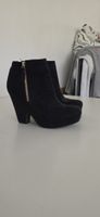 Damen Stiefeletten schwarz mit Reissverschluss 
