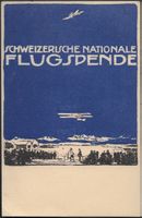 1913 Karte Schweiz. Nationale Flugspende o BASEL Top ab 1.--