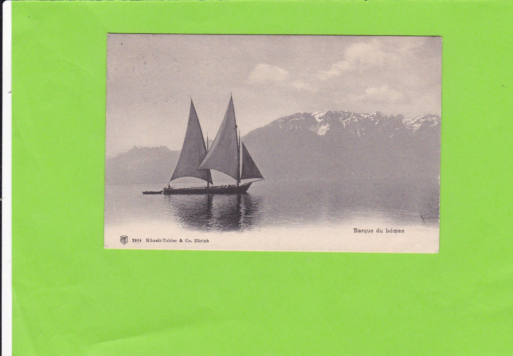 Ansichtskarten: Barque du Léman---1911 – Gebraucht aus St. Peterzell von neckertal