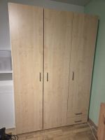 Kleiderschrank 3-türig mit Schubladen hellholzfarben Livique