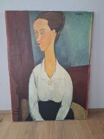 Tableau Huile sur Toile - D'après Modigliani (1974)