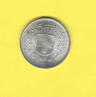 1969 Fr. 5.-- u.Erachtens vz+/unz/Silber 0.835/15g/12,525g f