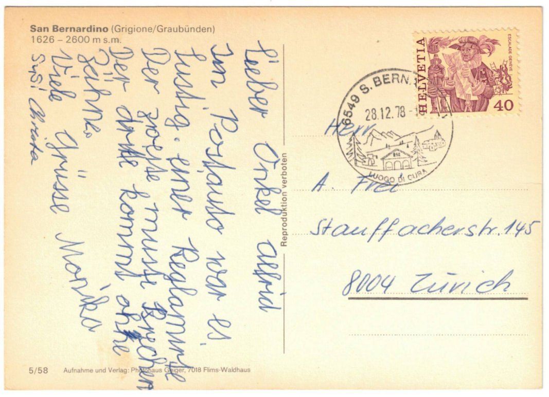 Cartoline postali: San Bernardino - 5 Bild AK – Usato da Binningen venduto da Mountainrider 1