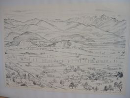 Bruno Kirchgraber Original Steinzeichnung Lithografie 55 sig