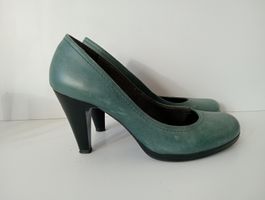 Gianni Gregori Leder Pumps Gr. 39 Grün Dunkelgrün