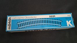 Märklin HO Gleisstücke 2221 gebogene 10x1/1 K guter Zustand