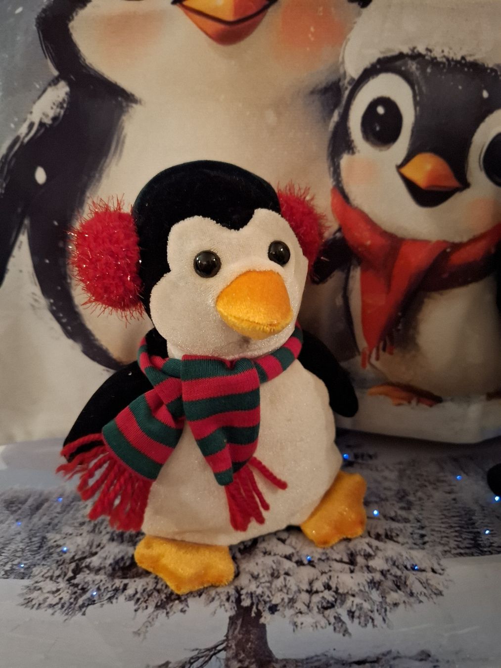 Toutes les décorations: 2 ÄLTERE PINGUINE MIT SAMTKISSEN – Neuf (Voir description) à Gretzenbach par schibaya 5