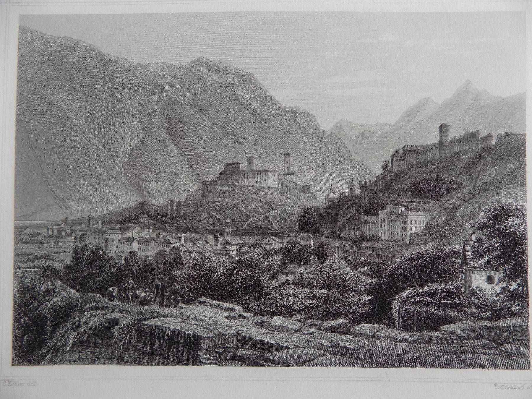 Incisioni: Bellinzona von Köhler – Usato da Risch venduto da Rischli15 3