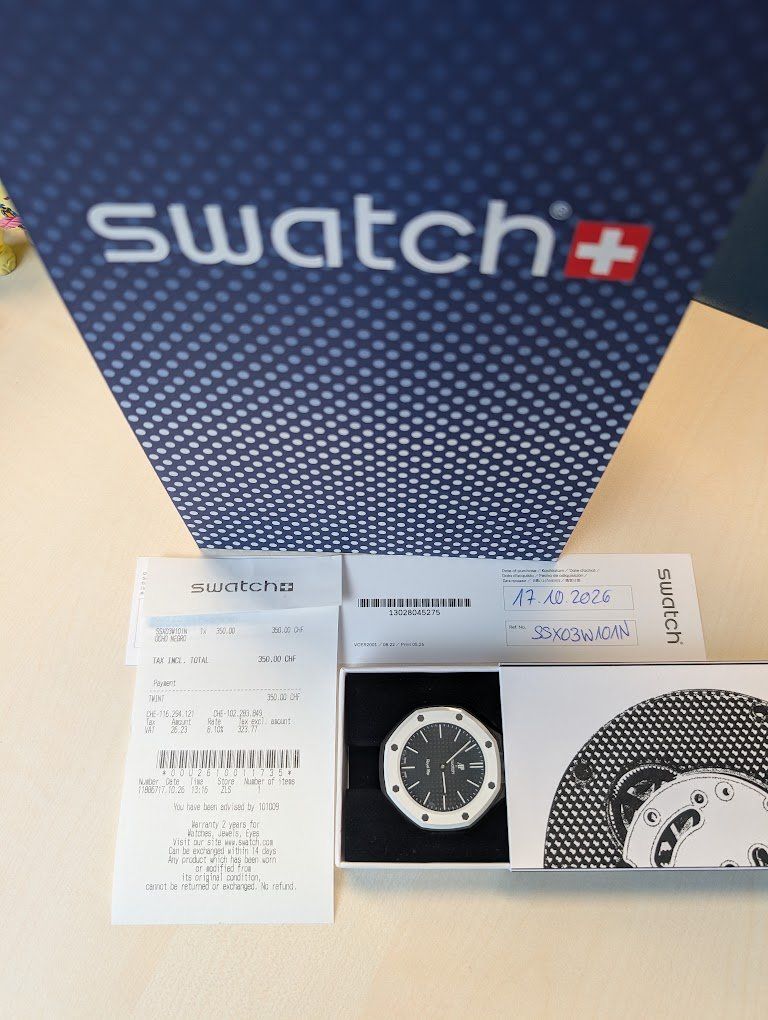 Blitzauktion: Swatch AP Royal Pop Ocho Negro (Neu und originalverpackt ...