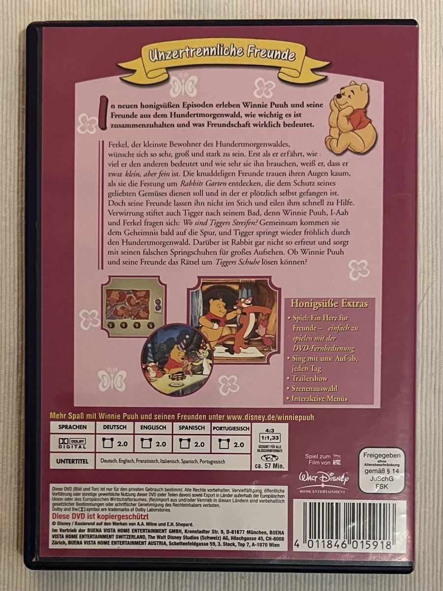 Tutti i DVDs: Honigsüsse Abenteuer Winnie Puuh – Usato da Rafz venduto da SaintCruz 2